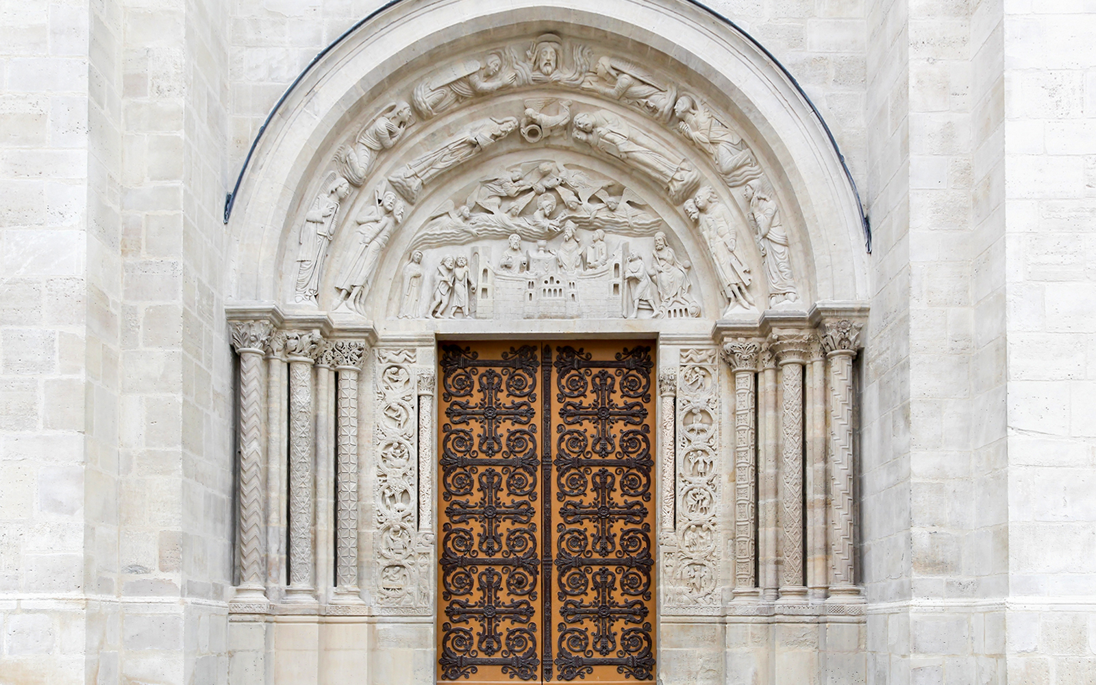 Entrance of the basilica Saint Denis in France