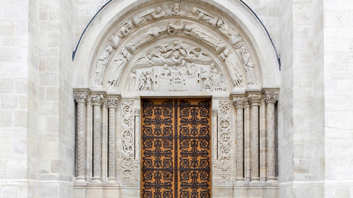 Entrance of the basilica Saint Denis in France