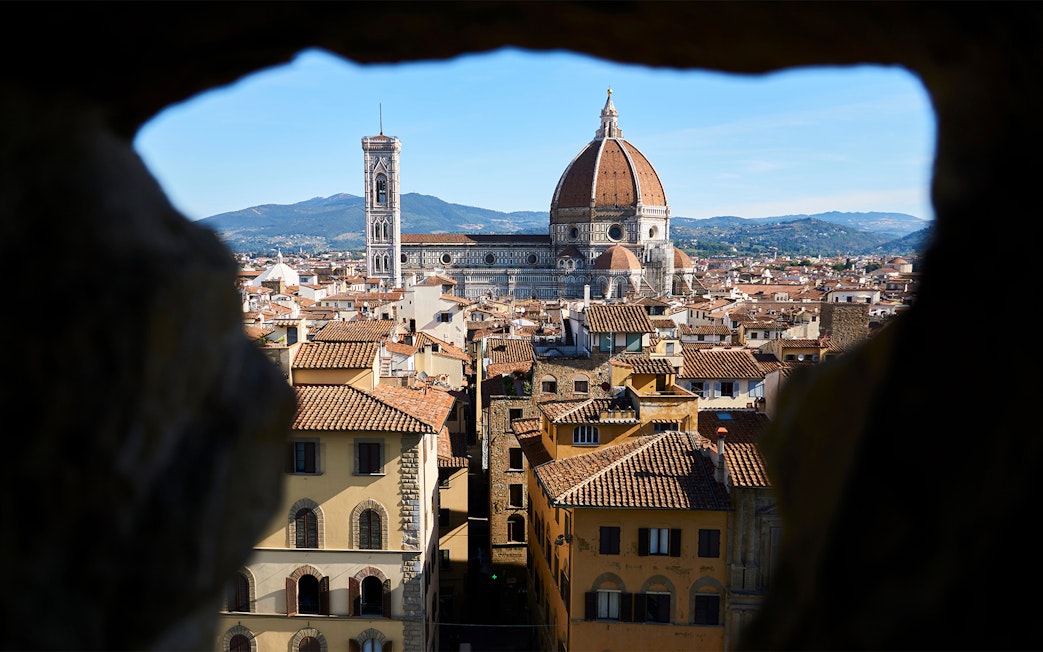 View of Florence Cathedral from Palazzo secret passage.