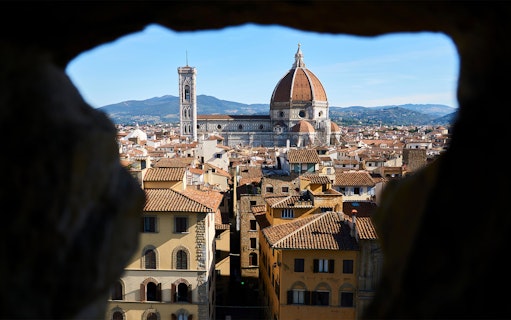 View of Florence Cathedral from Palazzo secret passage.