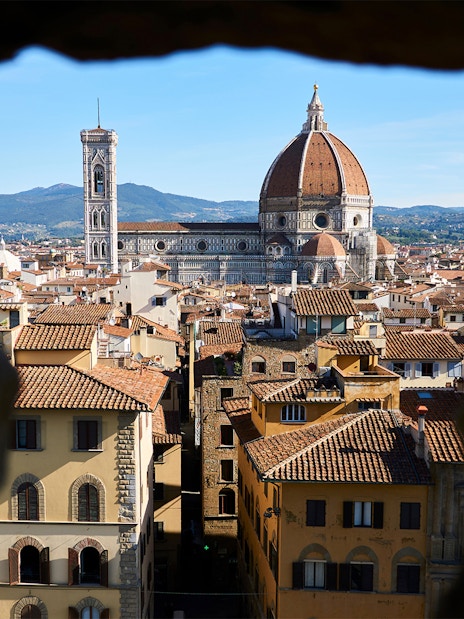 View of Florence Cathedral from Palazzo secret passage.