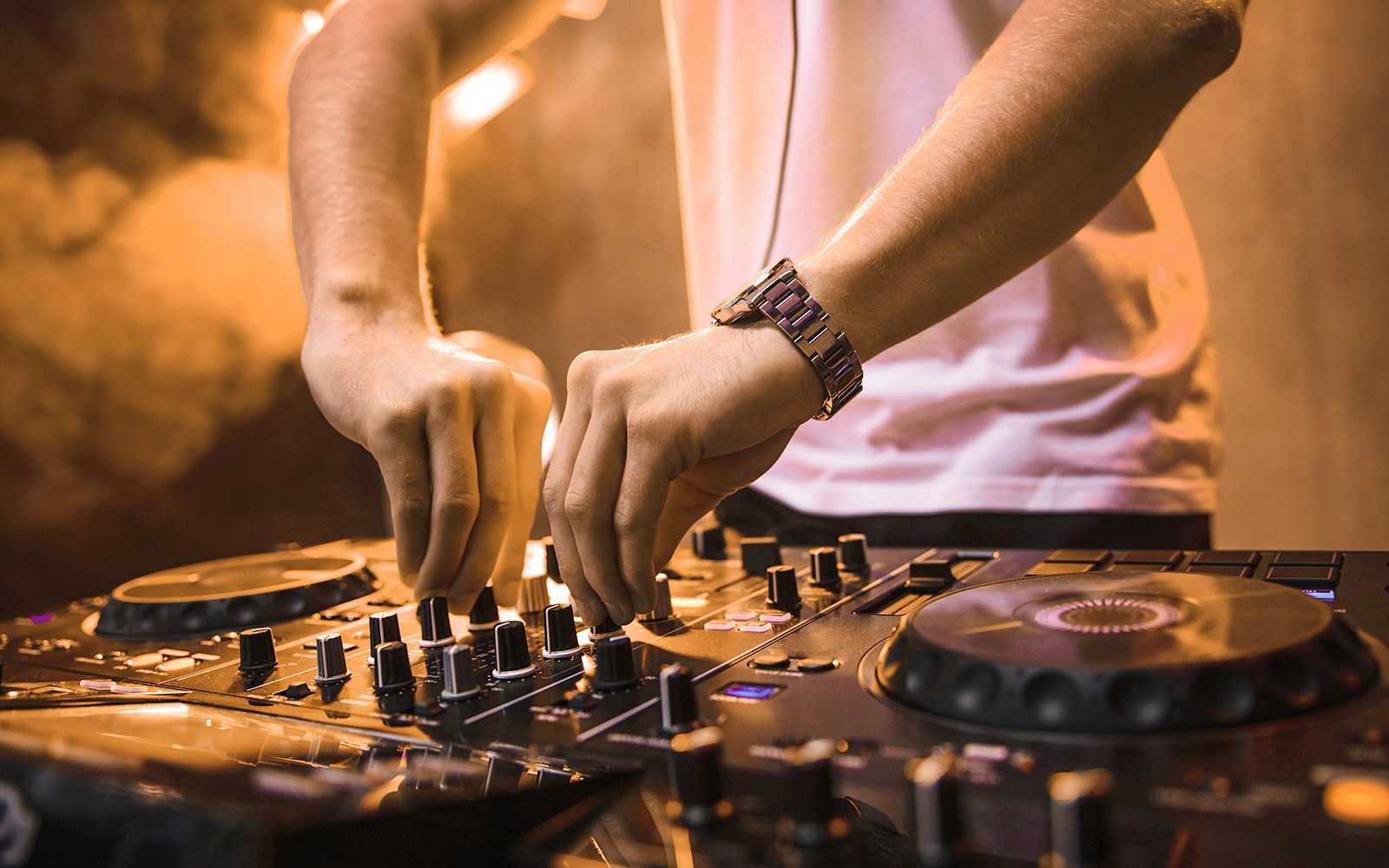 DJ entertaining guests on Dinner Cruise