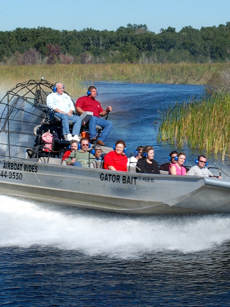 Airboat ride at Boggy Creek in Orlando, part of the Orlando Explorer Pass by Go City.