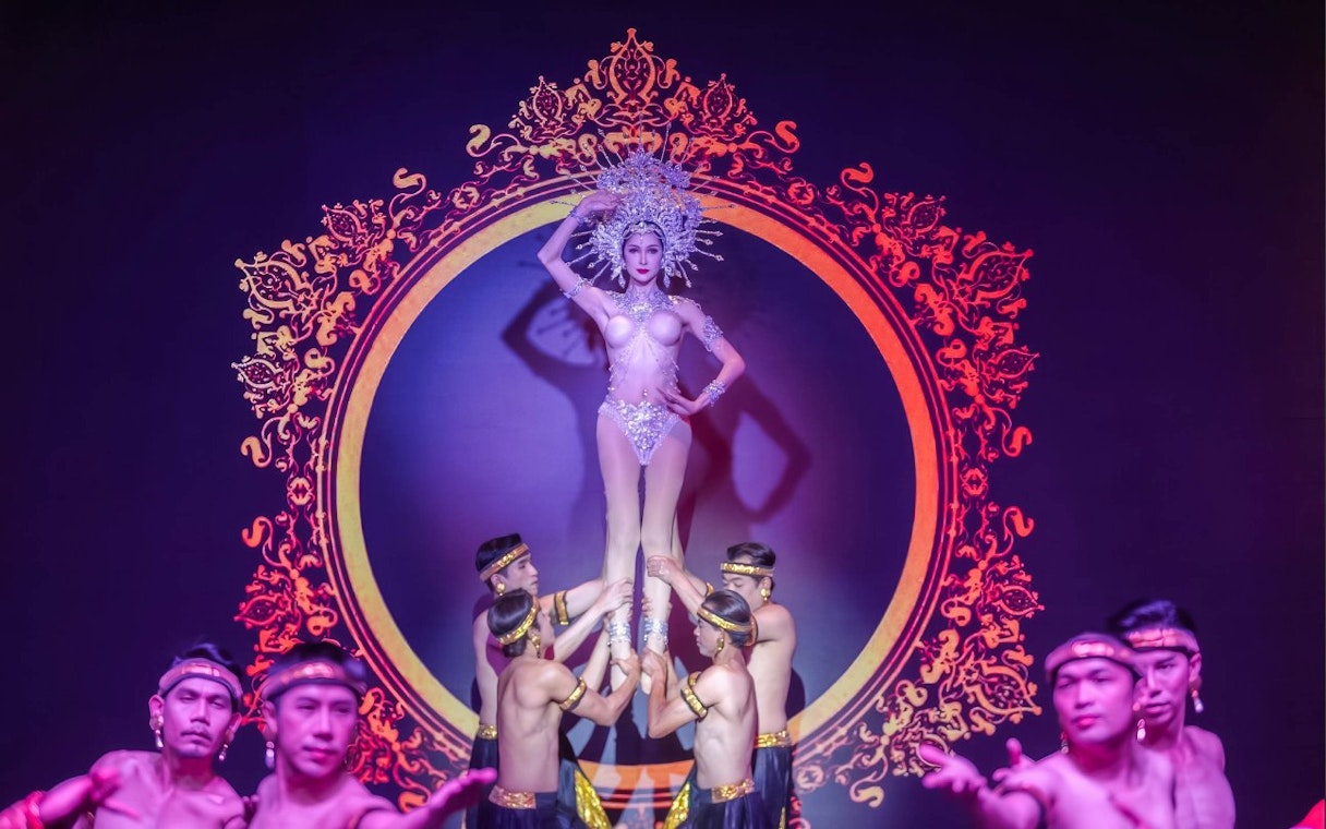 Calypso Cabaret performance with dancers in Bangkok.