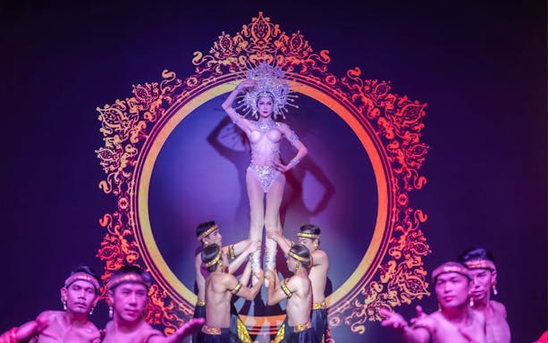 Calypso Cabaret performance with dancers in Bangkok.