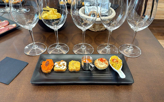 Málaga Wine Tasting with 5 Spanish Wines and Tapas Pairings