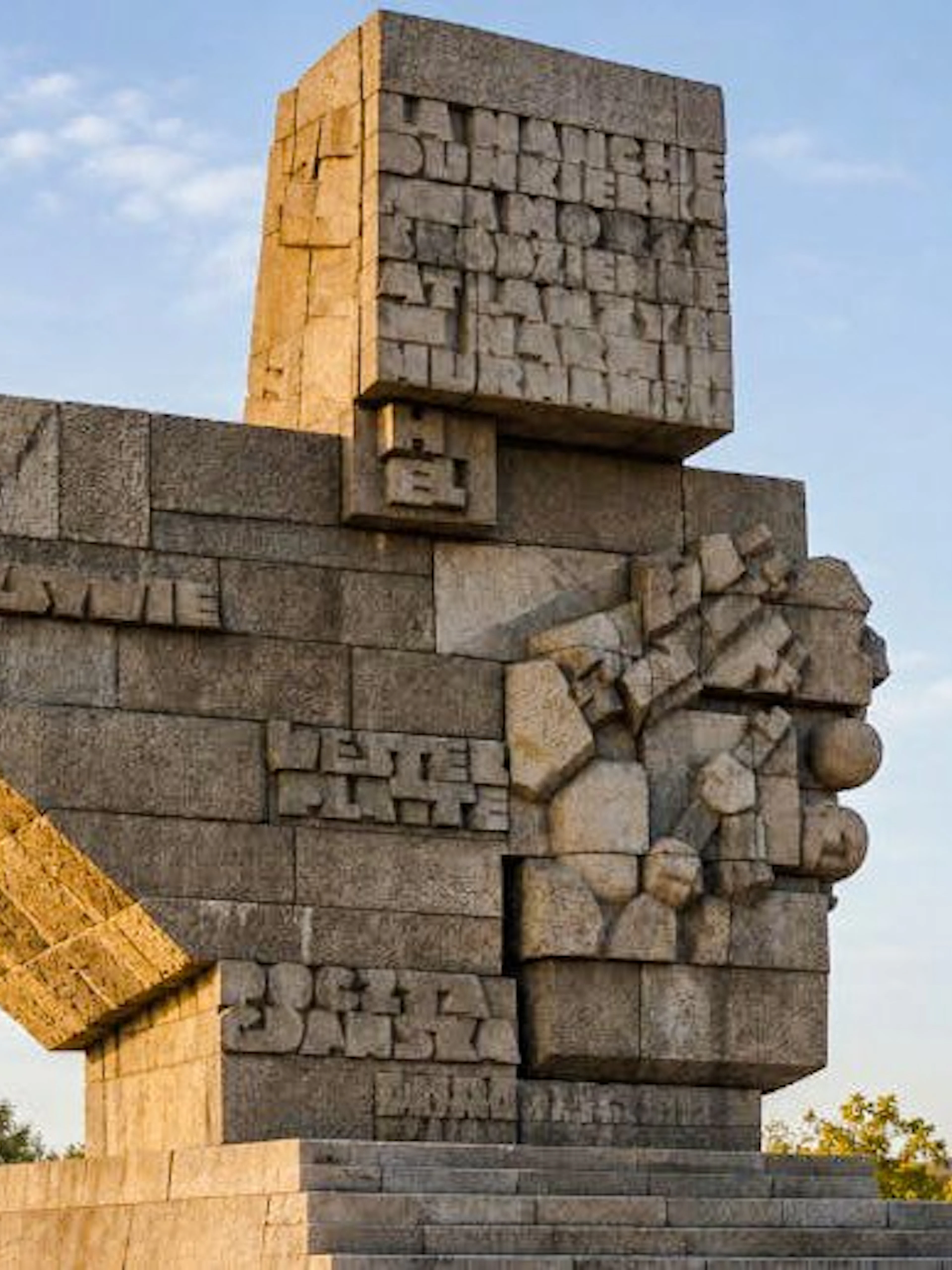 Westerplatte Monument in Gdansk, Poland, commemorating WWII battle site.