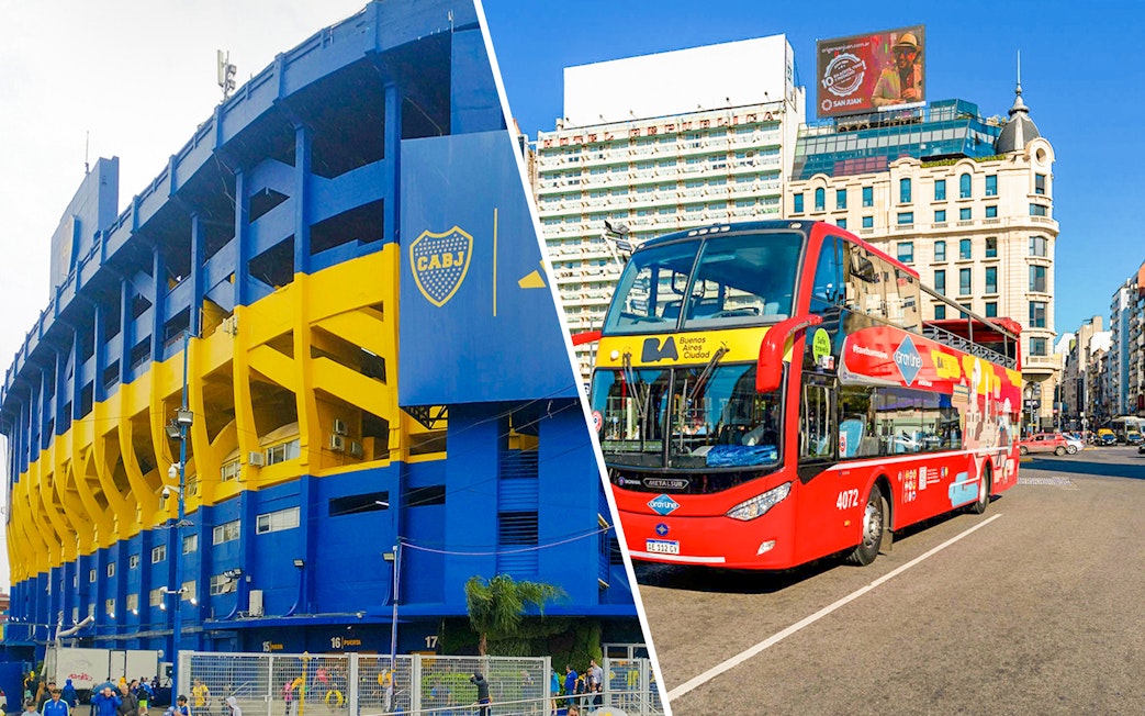 La Bombonera stadium and Buenos Aires city tour bus in Argentina