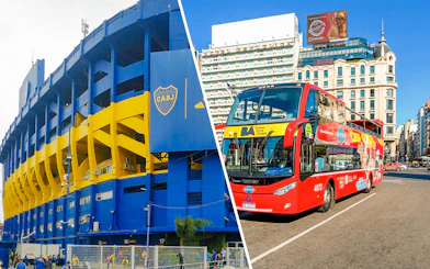 La Bombonera stadium and Buenos Aires city tour bus in Argentina