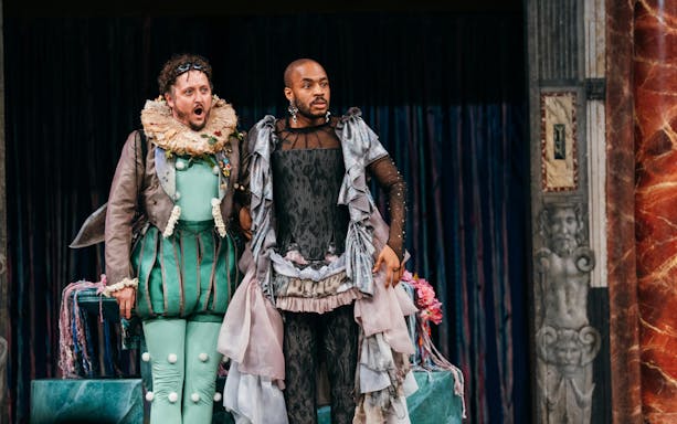 Stage actors in costume during A Midsummer Night’s Dream performance, Westend.