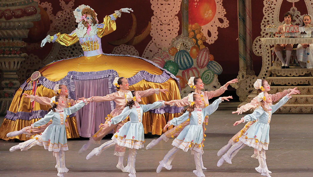 Ballet dancers performing in New York City Ballet's The Nutcracker.