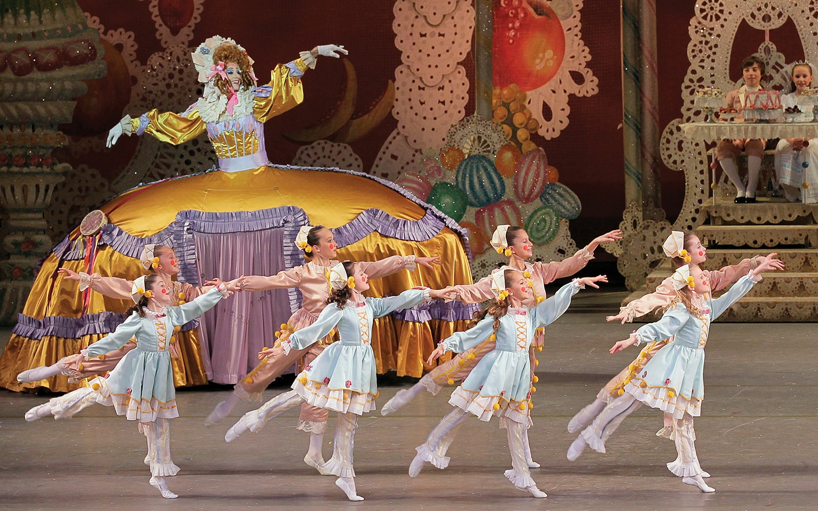 Ballet dancers performing in New York City Ballet's The Nutcracker.