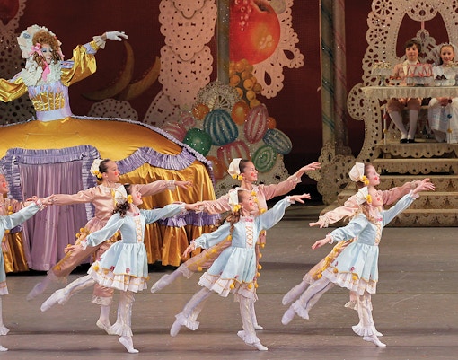Ballet dancers performing in New York City Ballet's The Nutcracker.