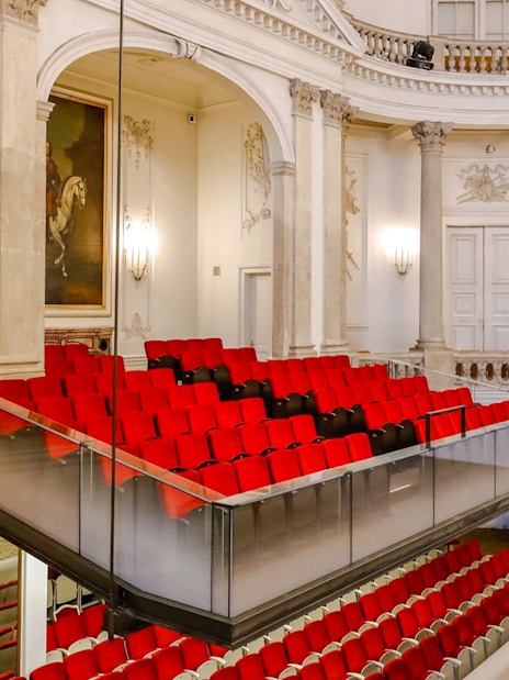 Arena seating at the Spanish Riding School, Vienna.