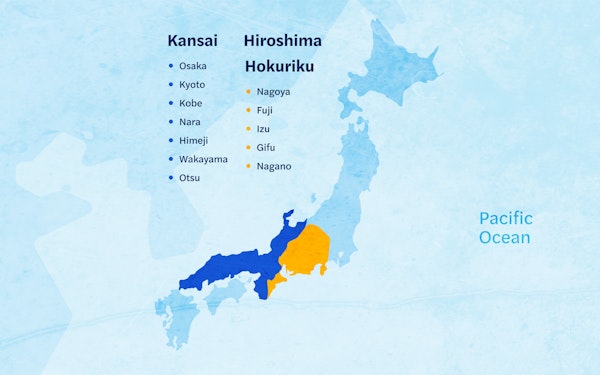 JR Pass: Kansai with Hiroshima or Hokuriku