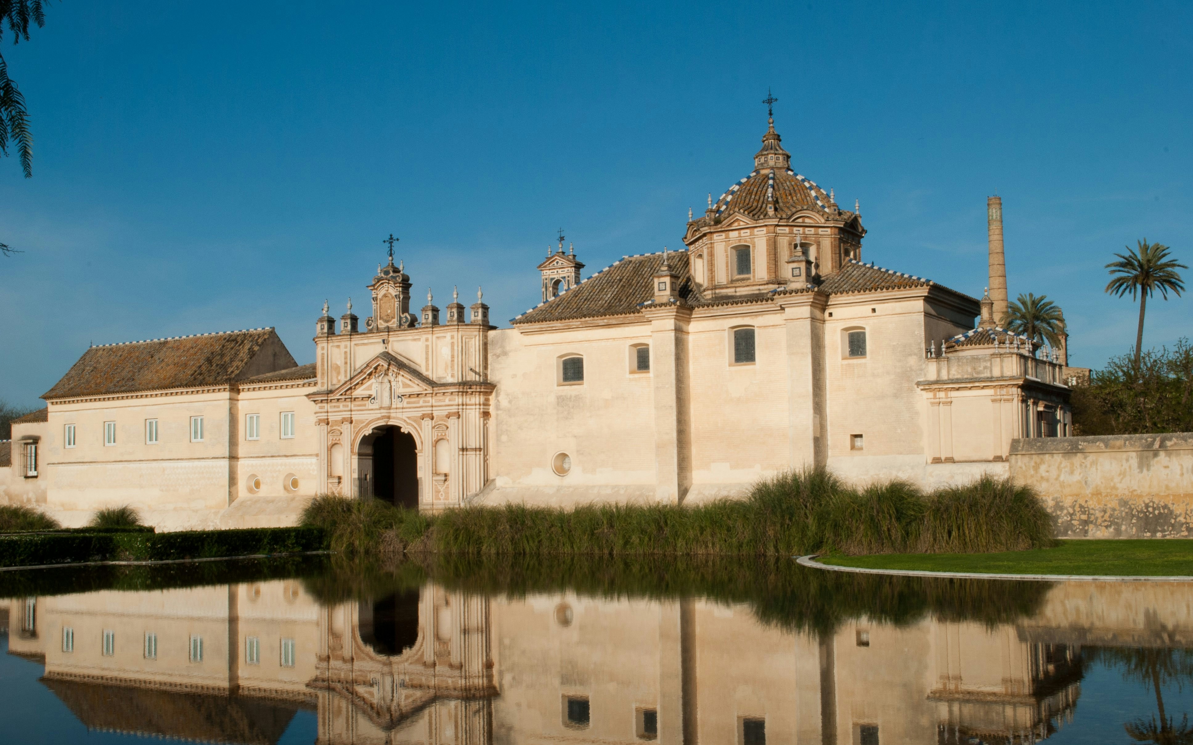 Monasterio de la Cartuja reflected in the Guadalquivir River, Seville.