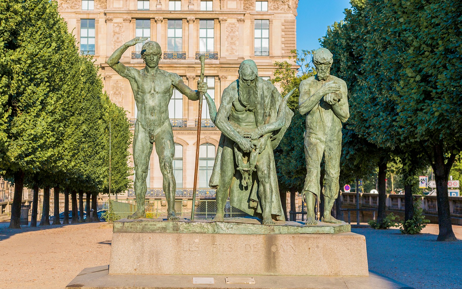 The Sons of Cain sculpture by Paul Maximilien Landowski in Tuileries Garden, Paris.
