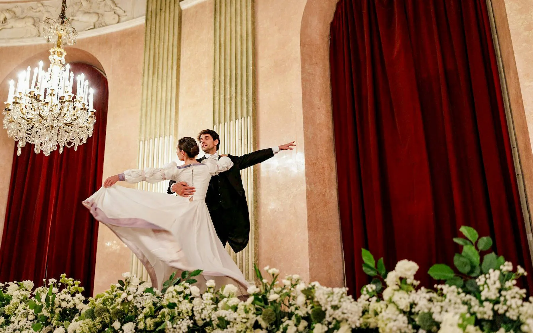 Dancers performing at the Imperial Gala Concert, Palais Auersperg, Vienna.