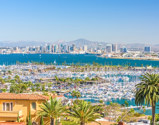 San Diego Zoo entrance and Old Town Trolley in San Diego, part of combo tour package.