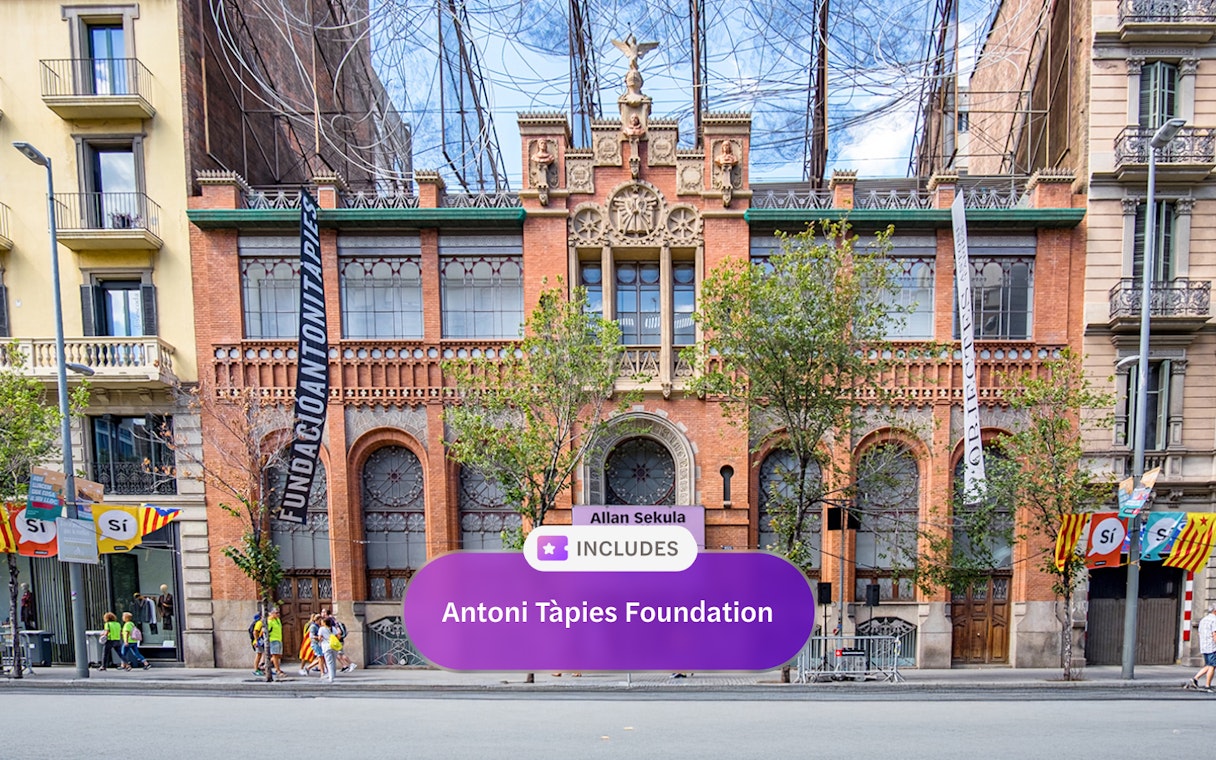 Fundacio Tapies modernist building by Domenech i Montaner in Barcelona.