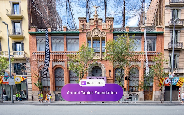 Fundacio Tapies modernist building by Domenech i Montaner in Barcelona.