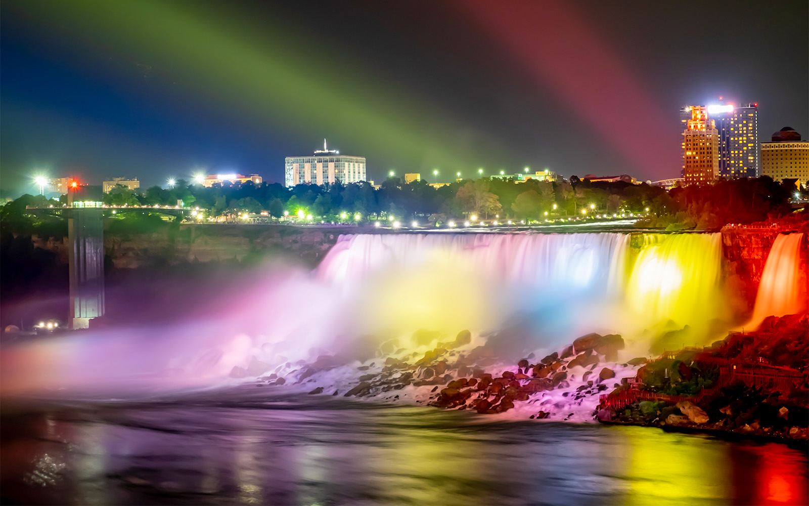 Visite nocturne des chutes du Niagara