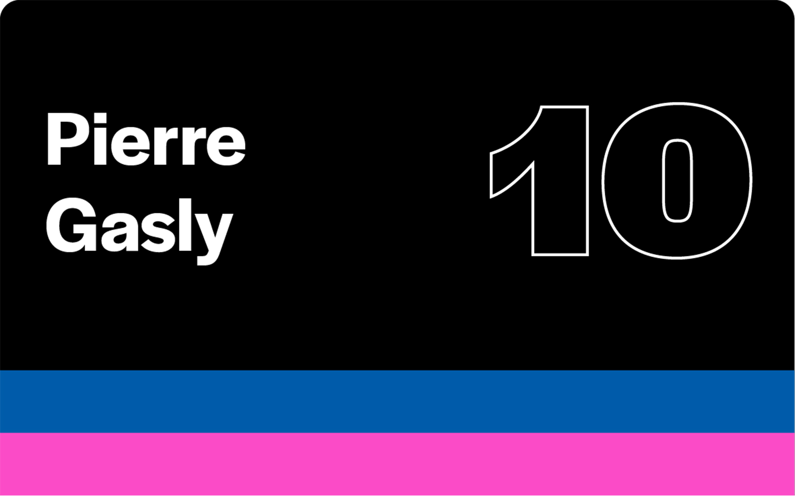 F1 Drivers Pierre Gasly