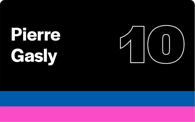 F1 Drivers Pierre Gasly
