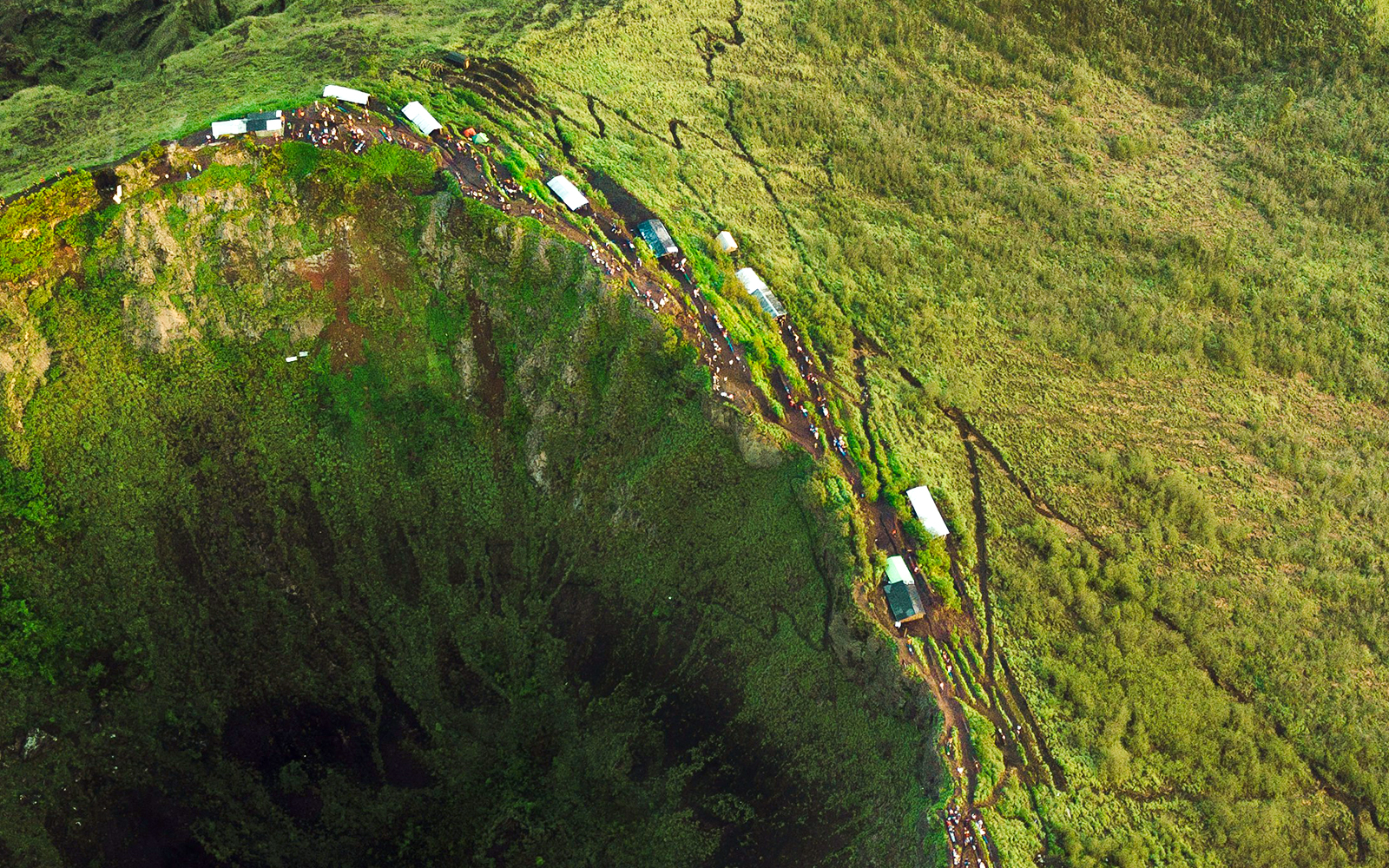 Aerial view of Mount Batur