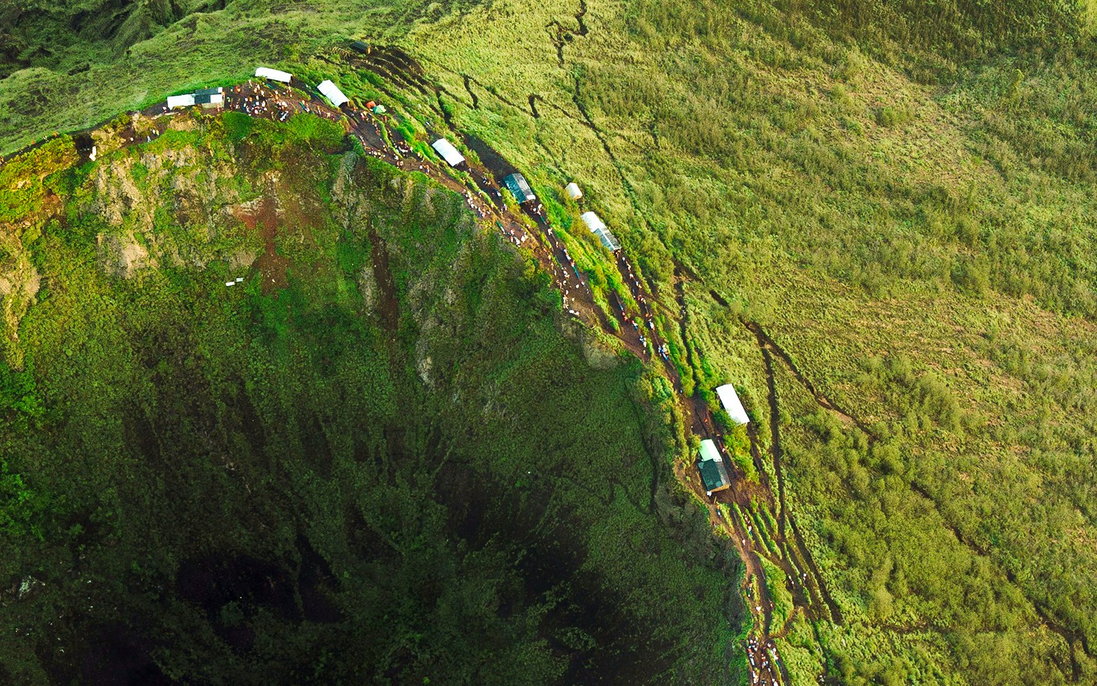 Aerial view of Mount Batur