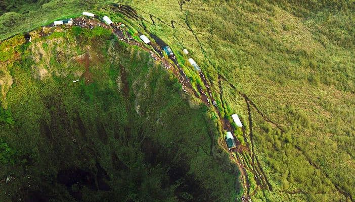 Aerial view of Mount Batur