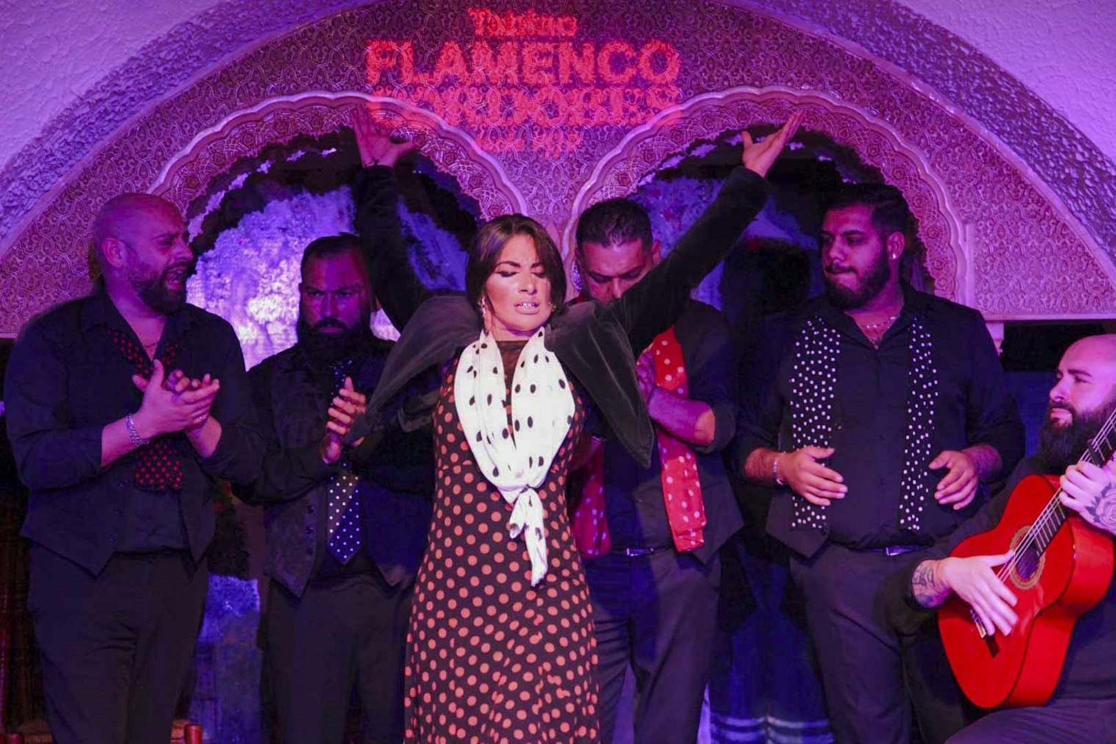 Flamenco dancers performing at Tablao Cordobes in Barcelona.