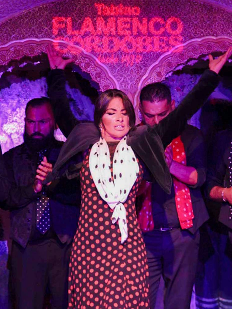 Flamenco dancers performing at Tablao Cordobes in Barcelona.