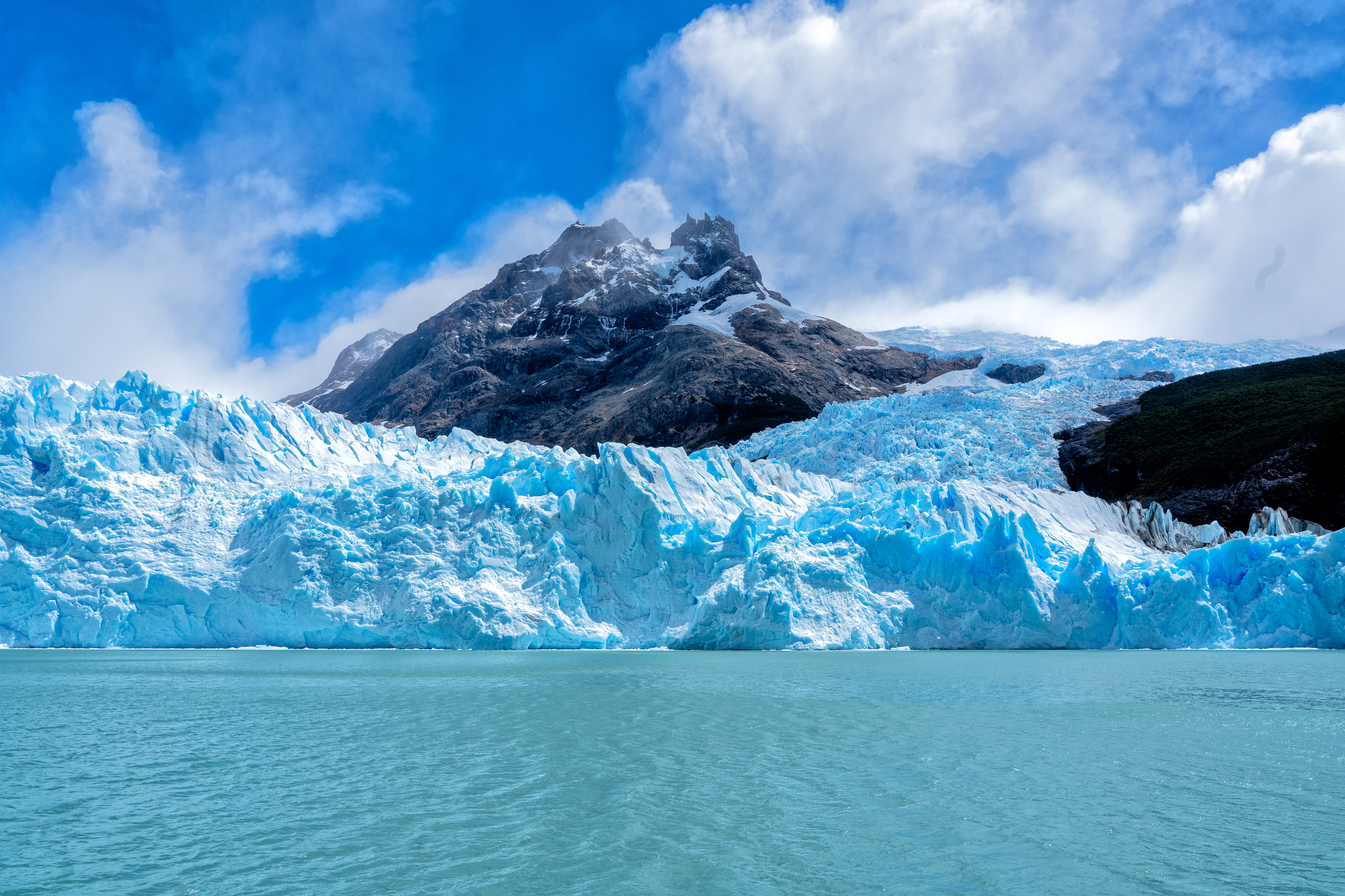 Spegazzini Glacier between mountains in Patagonia, Argentina.