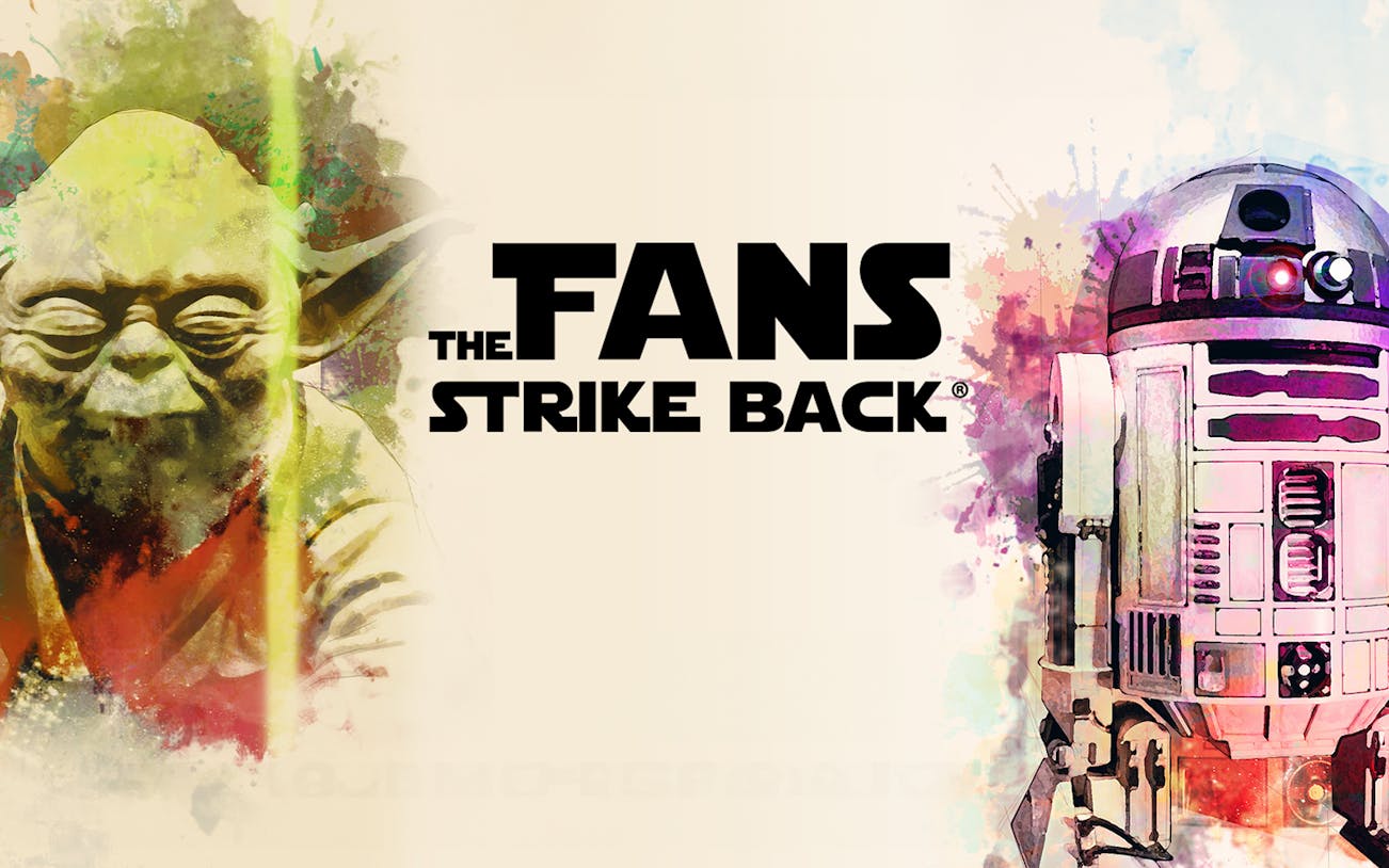 Yoda and R2-D2 artwork for Vienna: The Fans Strike Back Exhibition.