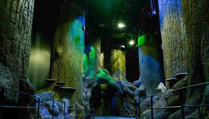 Harry Potter Forbidden Forest set at Warner Bros. Studio Tour London.