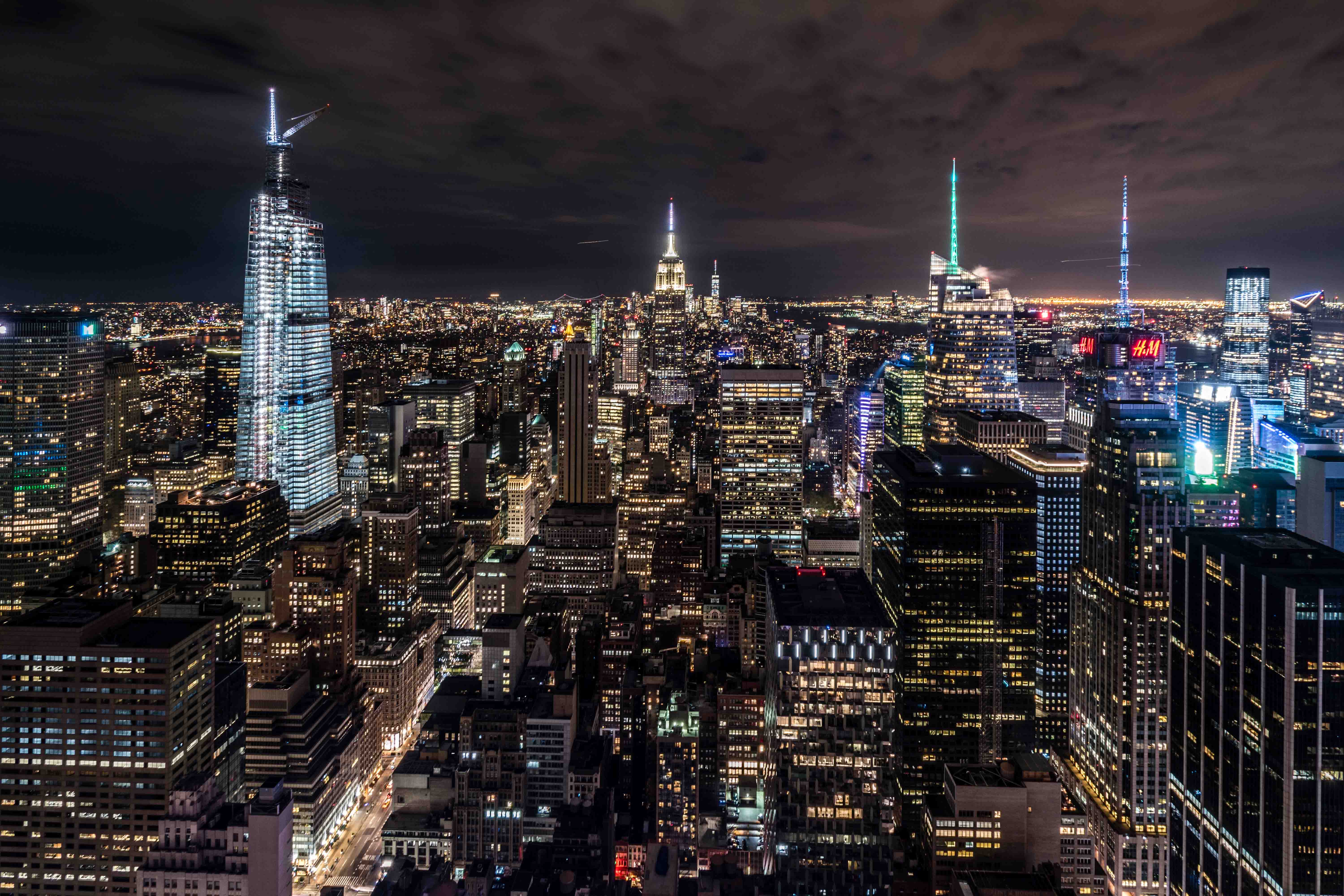 Top of the Rock after dark