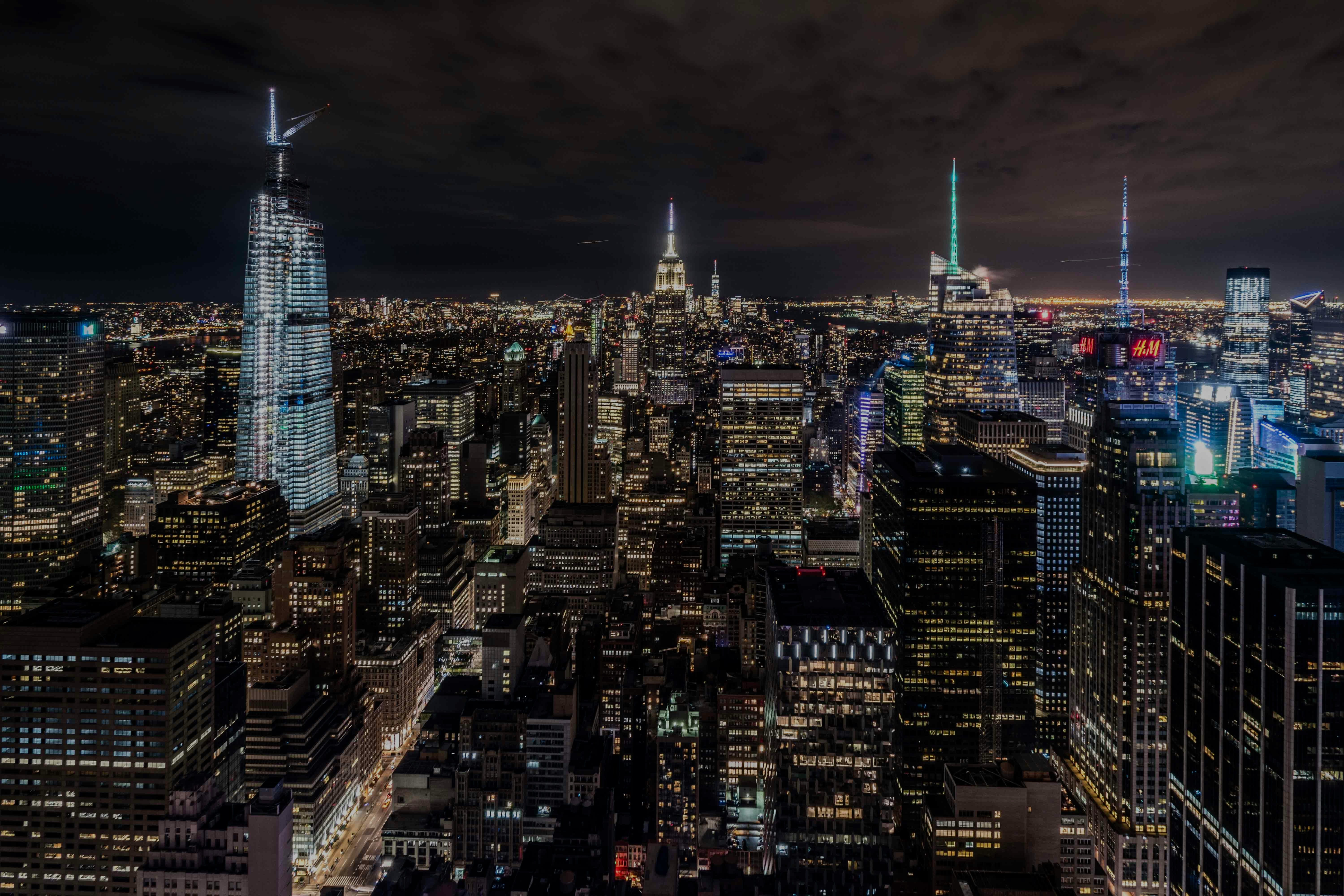 Top of the Rock after dark