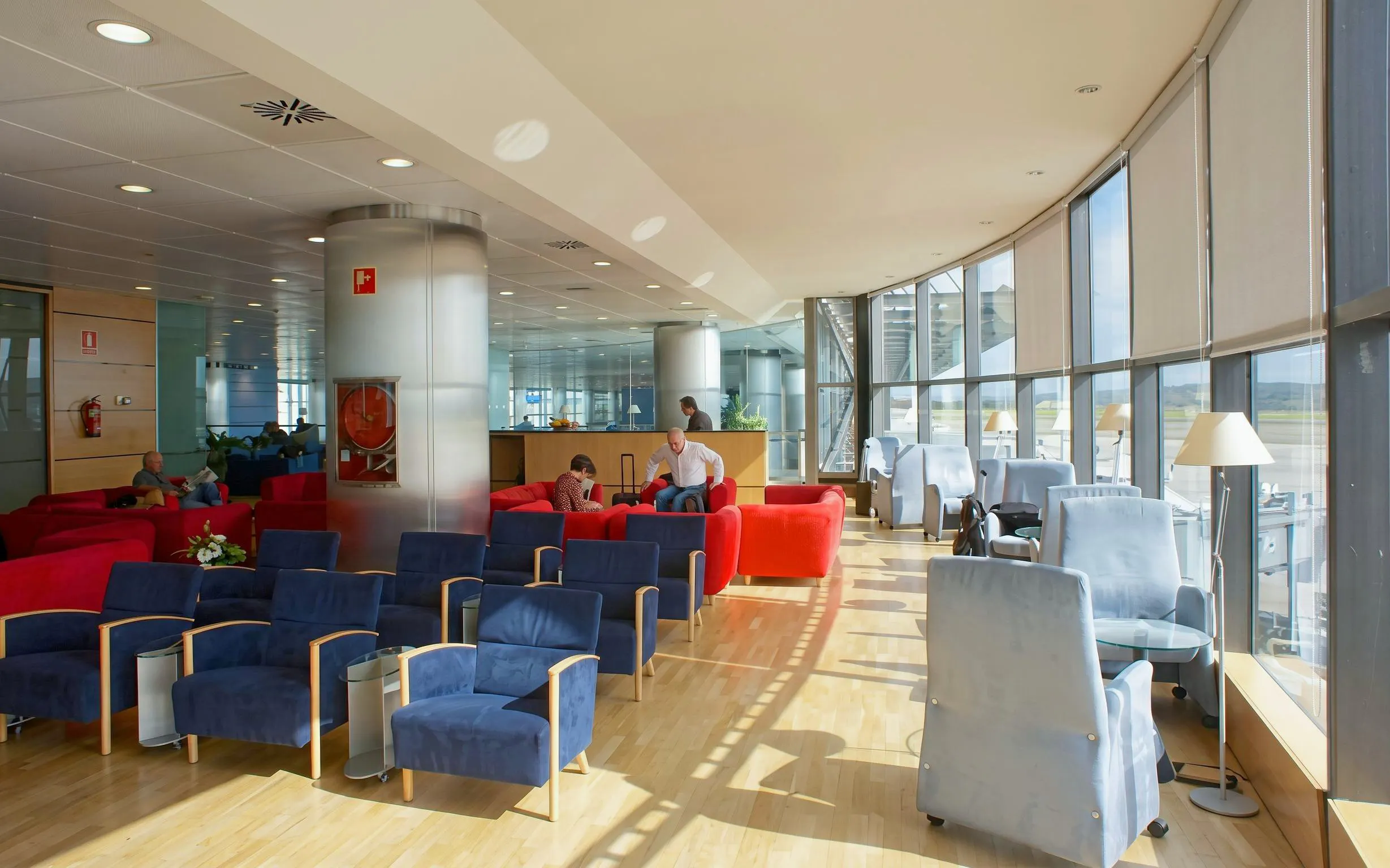 Sala VIP lounge seating area at Adolfo Suarez-Barajas Airport, Madrid, Terminal 3.