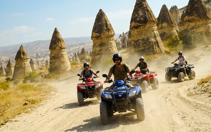 Safari guidé en quad en Cappadoce avec navettes de/vers l'hôtel