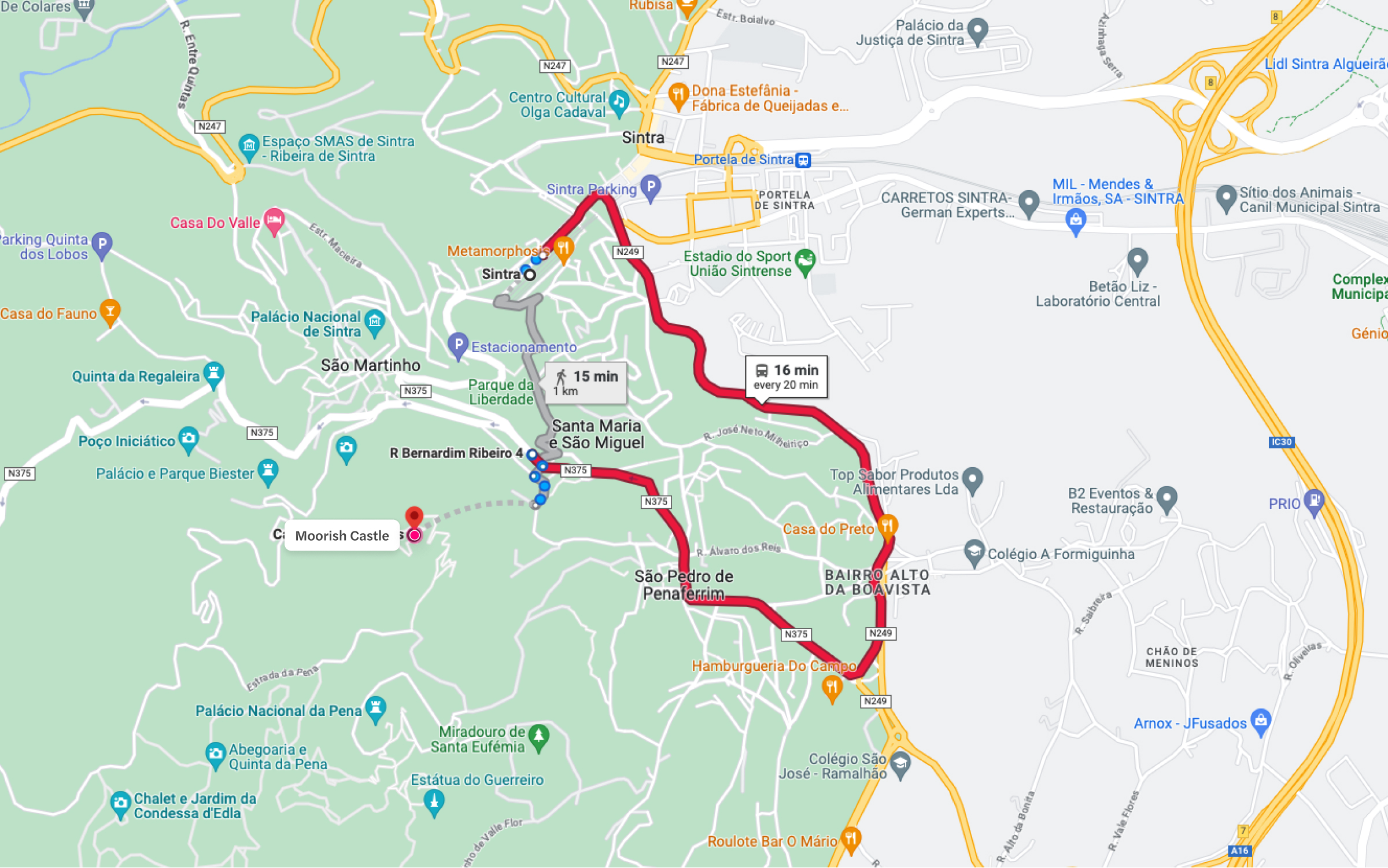 moorish castle - By Bus