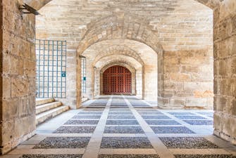 underground entrance of the Almudaina Royal Palace