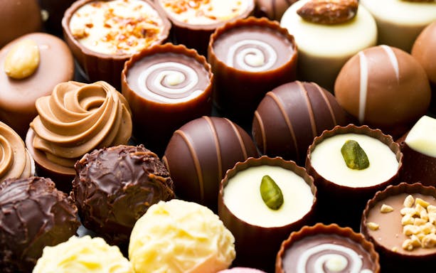 Assorted gourmet chocolates for tasting on the Deluxe Berlin tour.