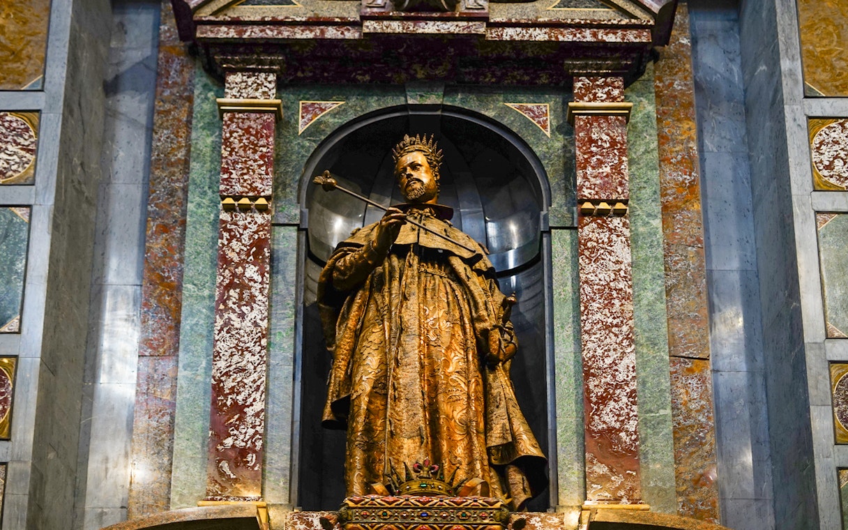 Statue in Medici Chapel, San Lorenzo Church, Florence, Tuscany, Italy.