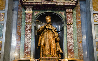 Statue in Medici Chapel, San Lorenzo Church, Florence, Tuscany, Italy.
