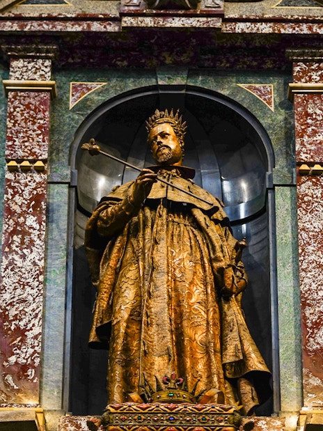 Statue in Medici Chapel, San Lorenzo Church, Florence, Tuscany, Italy.