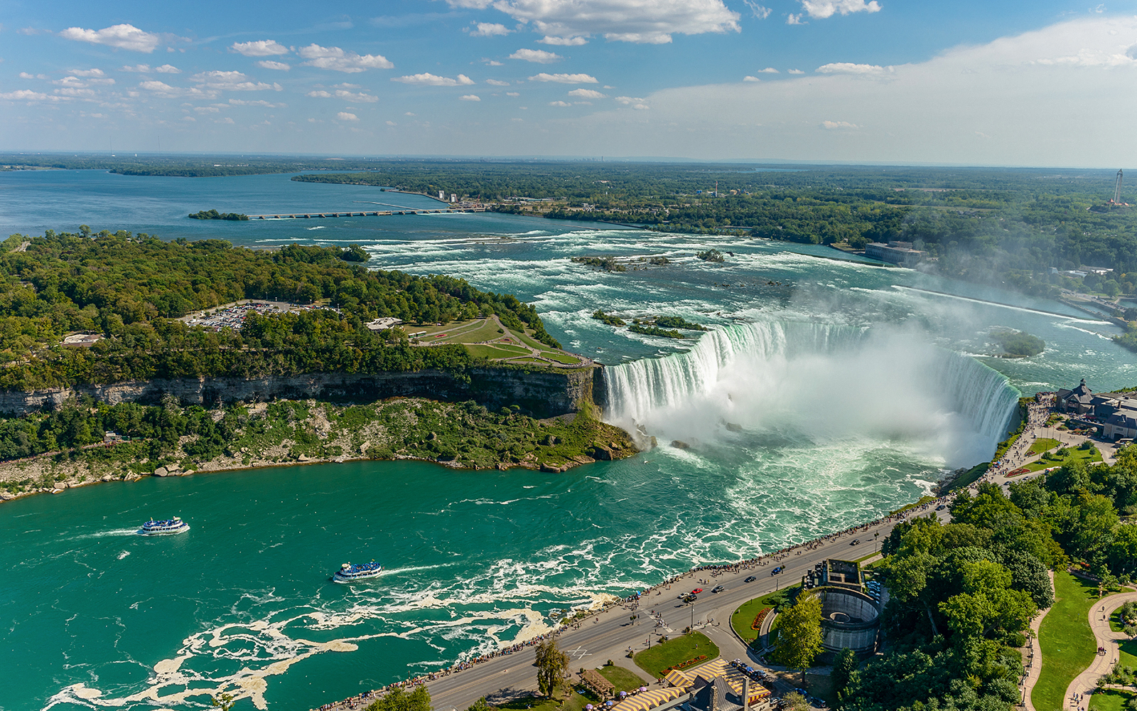 Niagara Falls view from Skylon Tower platform