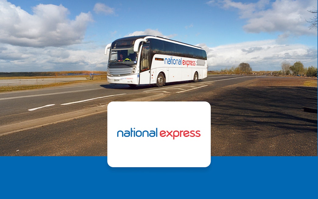 National Express bus on route to London Victoria Station.