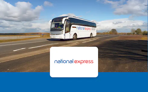 National Express bus on route to London Victoria Station.
