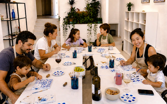 Porto Azulejo Tile Painting Workshop with Port Wine